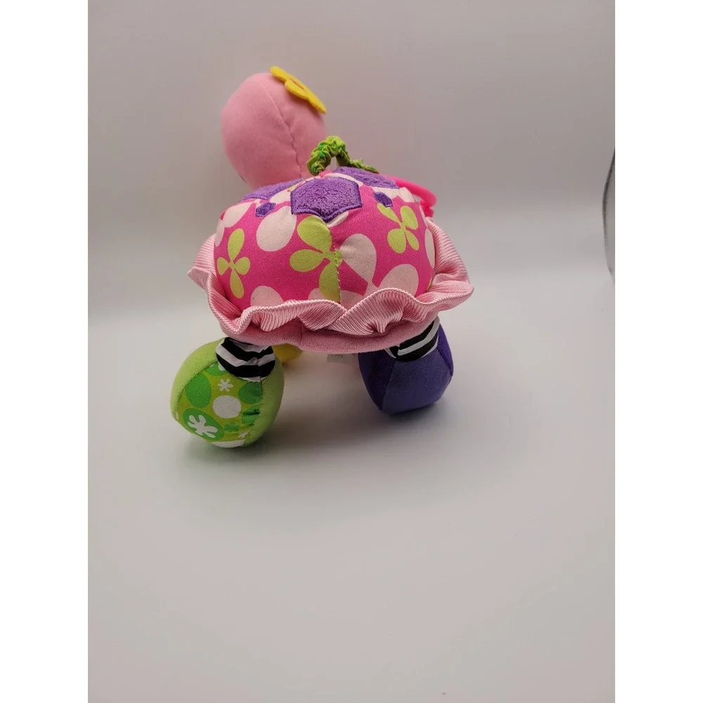 Plush baby toy infantino Topsy Turtle mirror sensory rattle‎